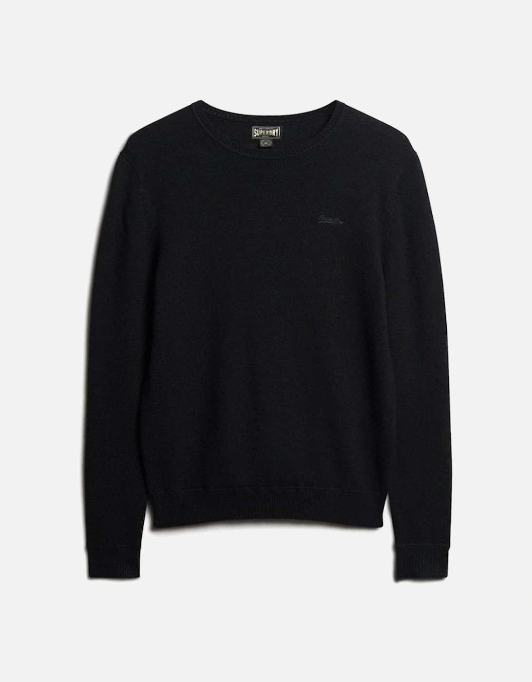 Men's Essential Slim Fit Crew Jumper Black