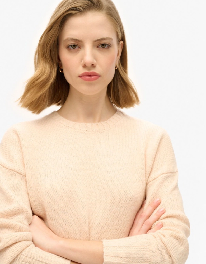 Women's Essential Crew Neck Jumper Shadow Pale Pink