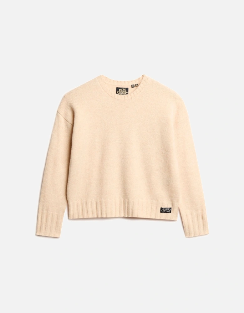 Women's Essential Crew Neck Jumper Shadow Pale Pink