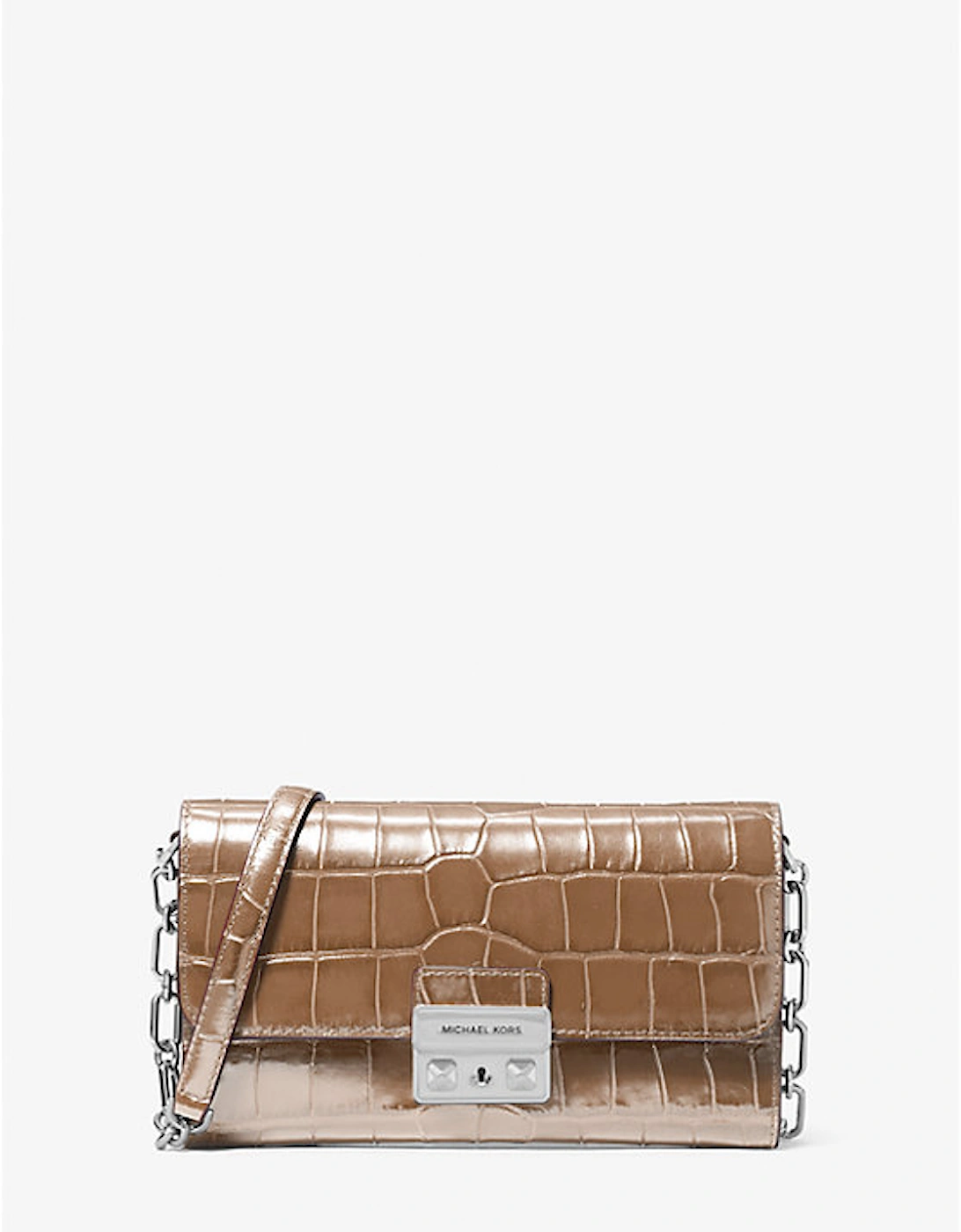 Tribeca Crocodile Embossed Leather Convertible Crossbody Bag, 5 of 4
