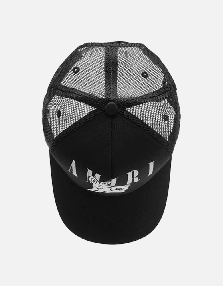 Bandana Rabbit Trucker Cap in Black