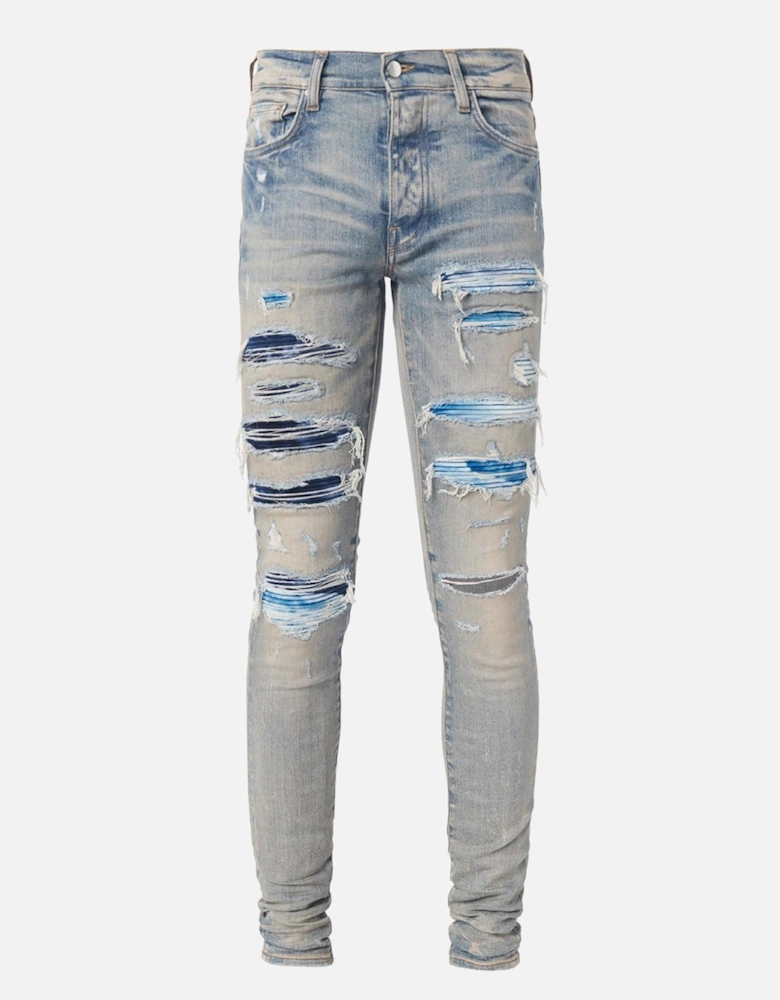 Tie Dye Bandana Thrasher Skinny Jean in Blue