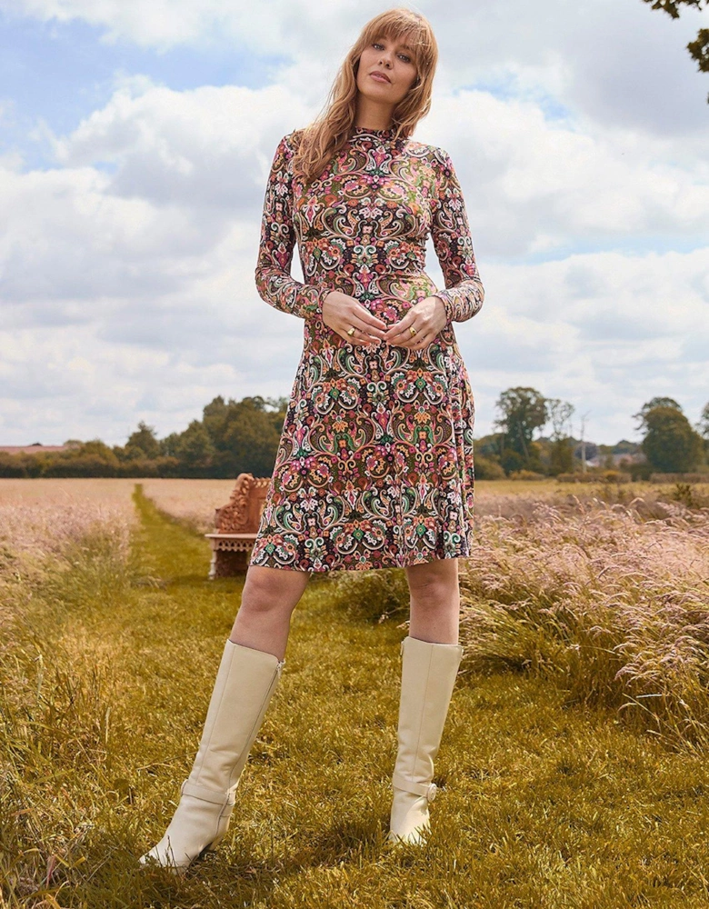 Enchanting Jersey Dress - Orange