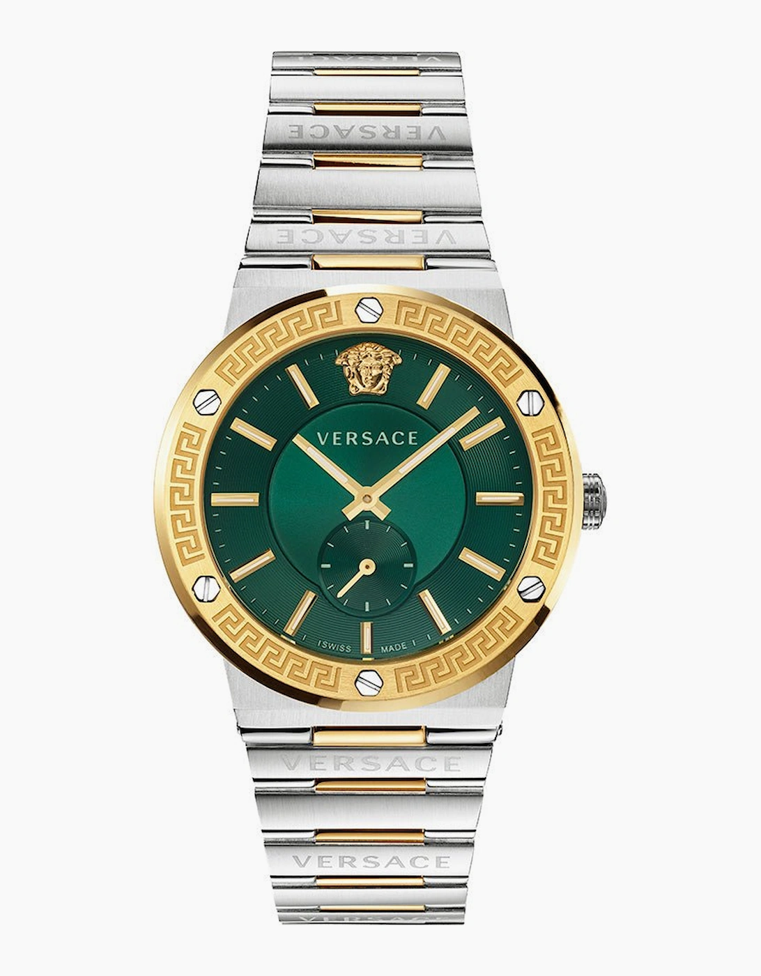 Versace Men's Green Vevi00420 Watch Greca Two-Tone Dial
