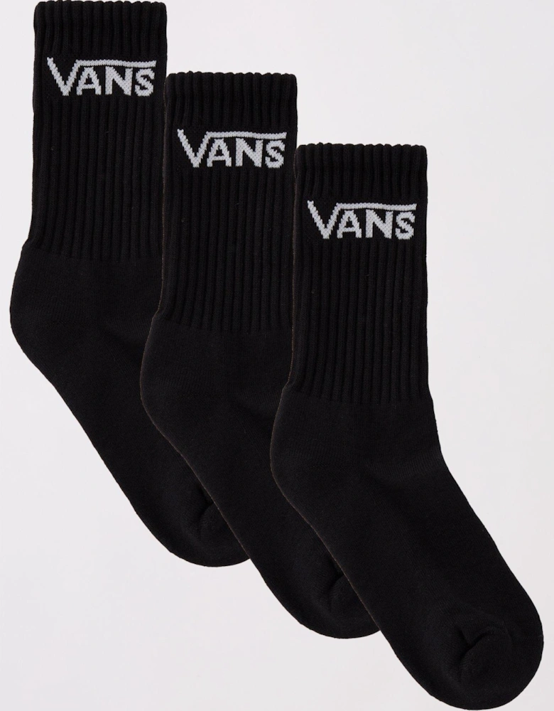 Kid's Classic Crew Sock 3pk - Black