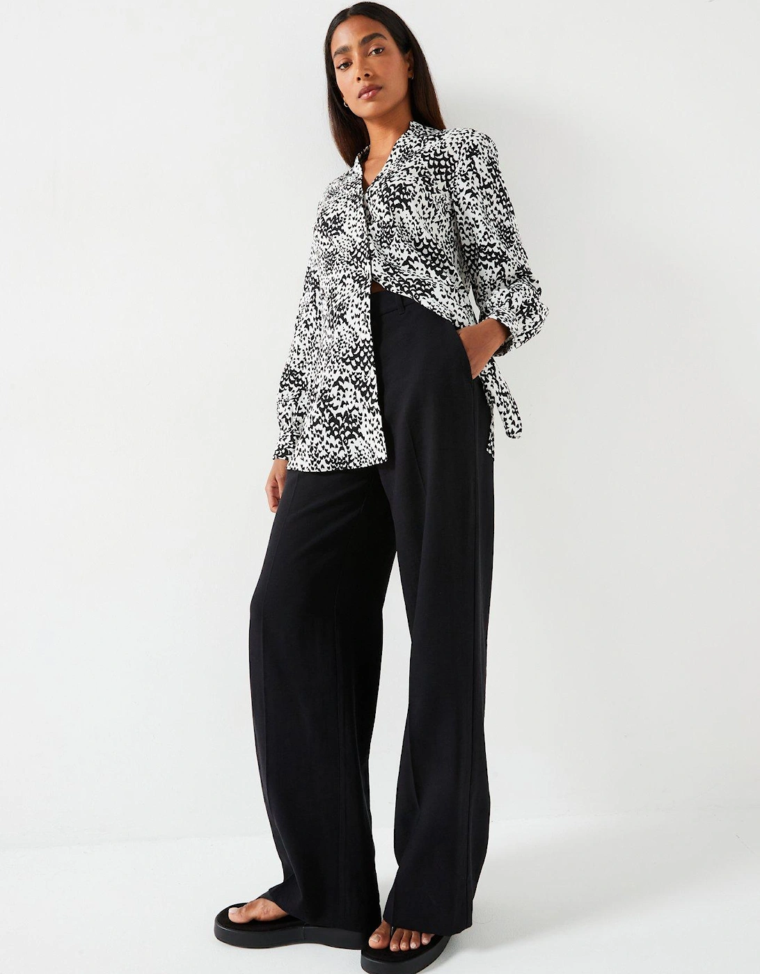 Longline Printed Shirt - Mono Print, 7 of 6