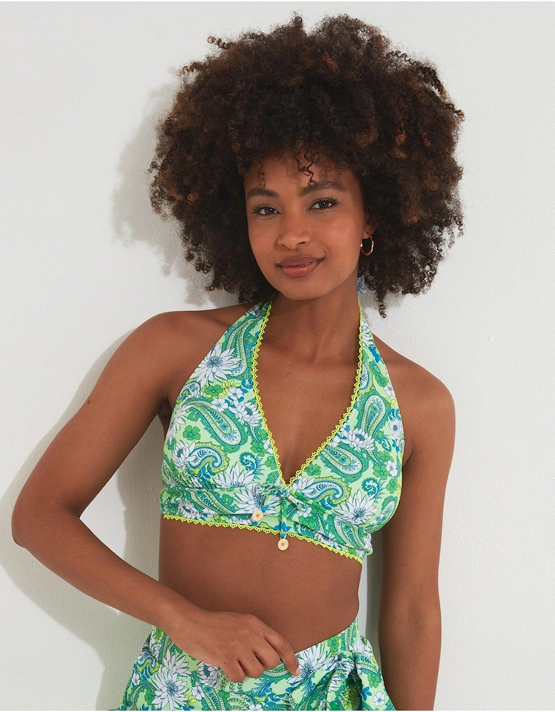 Coconut Bay Bikini Top - Green, 7 of 6