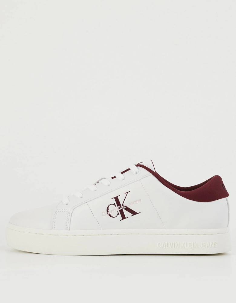 Classic Leather Lace Up Cupsole Trainers - White