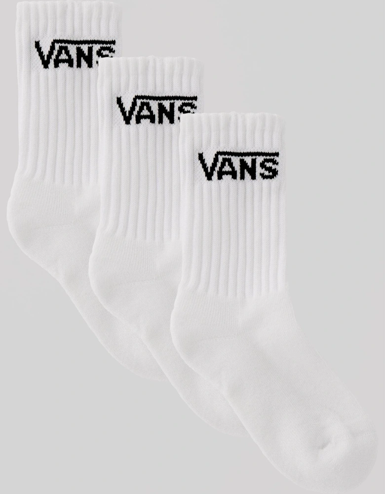 Kid's Classic Crew Sock 3pk - Black/white