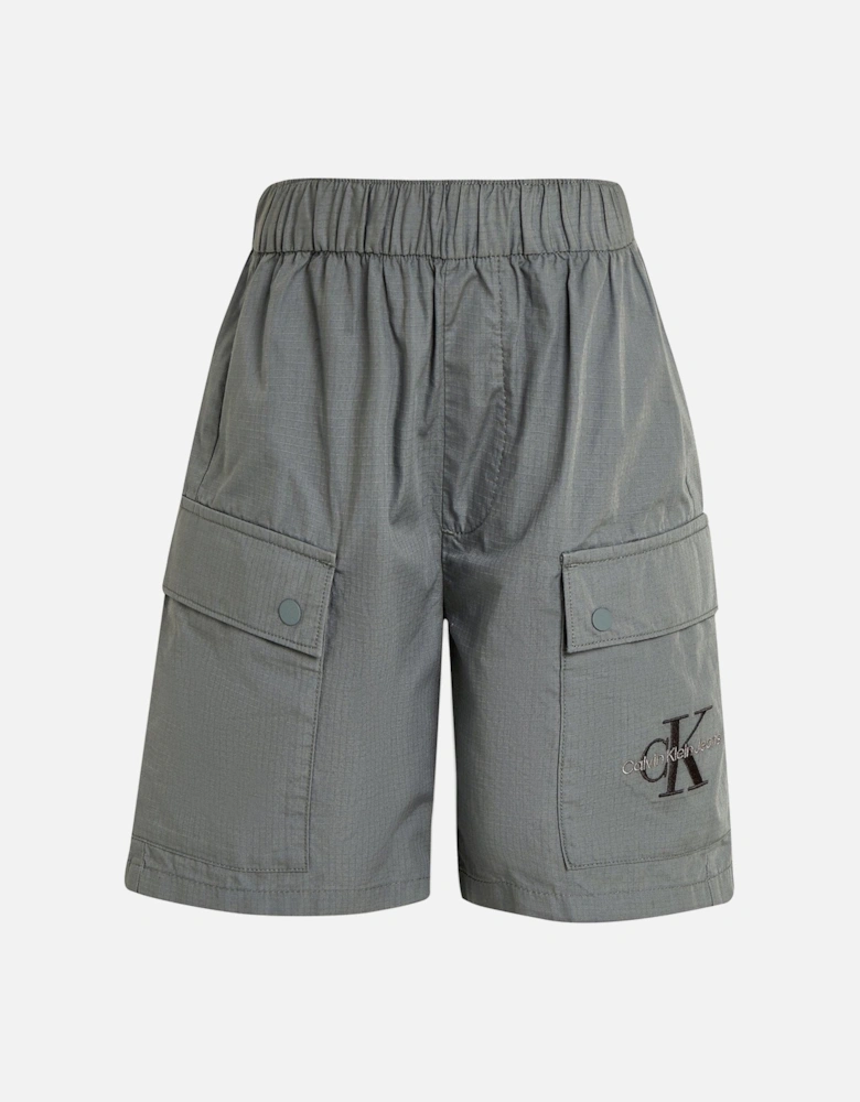 Boys Cotton Ripstop Cargo Shorts - Khaki