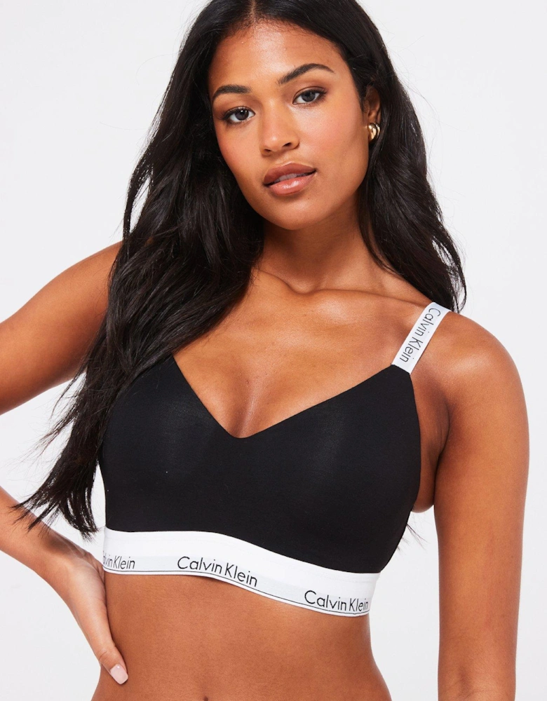 Full Cup Lightly Lined Bralette - Black