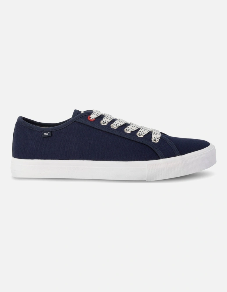 Mens Marine Canvas Lace Up Pump Trainers