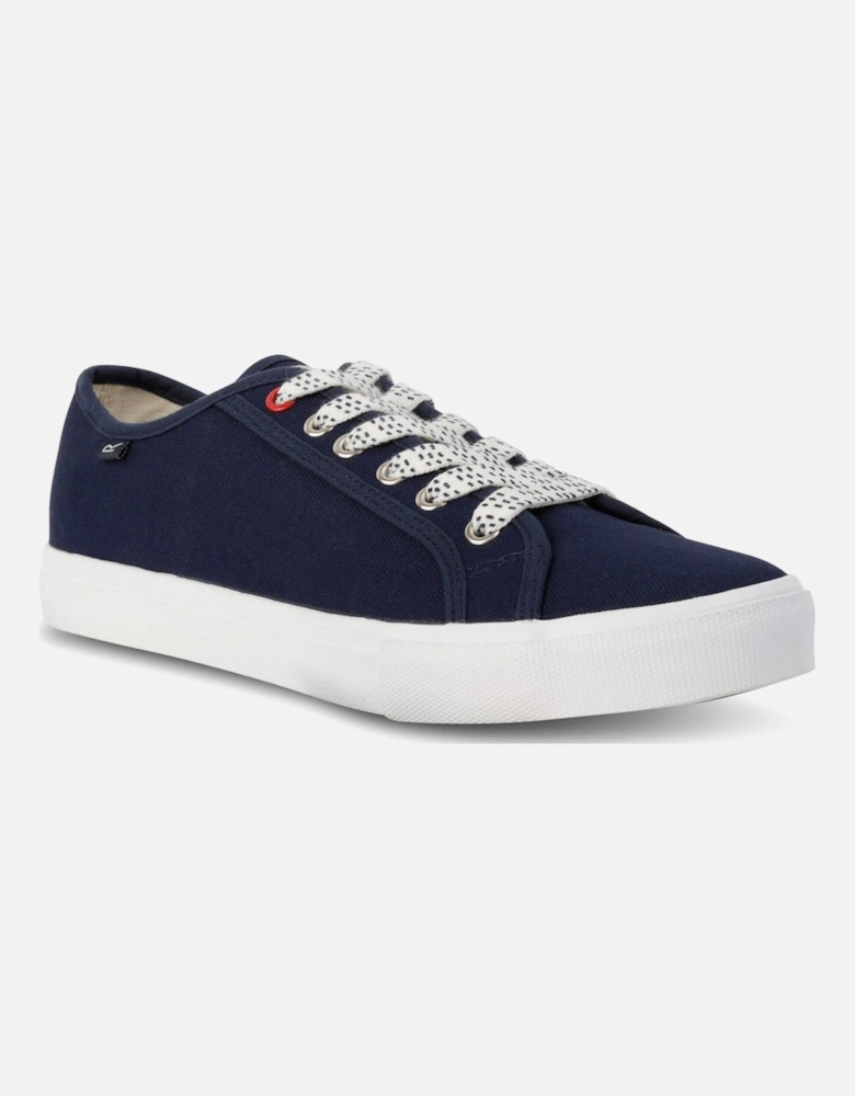 Mens Marine Canvas Lace Up Pump Trainers