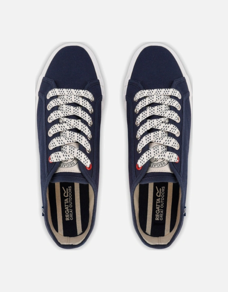 Mens Marine Canvas Lace Up Pump Trainers