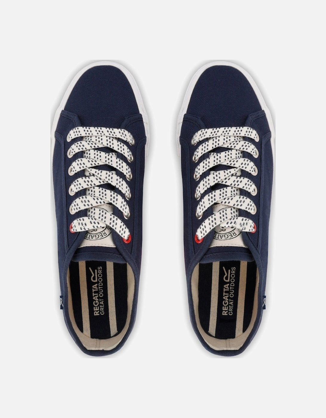 Mens Marine Canvas Lace Up Pump Trainers