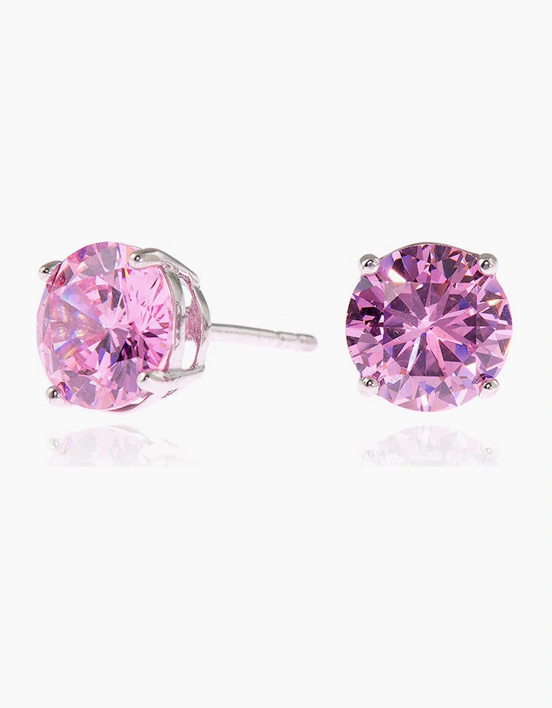 Women's Cachet London Lana 8mm Pink Earrings - Silver/Silver/Purple/Purple