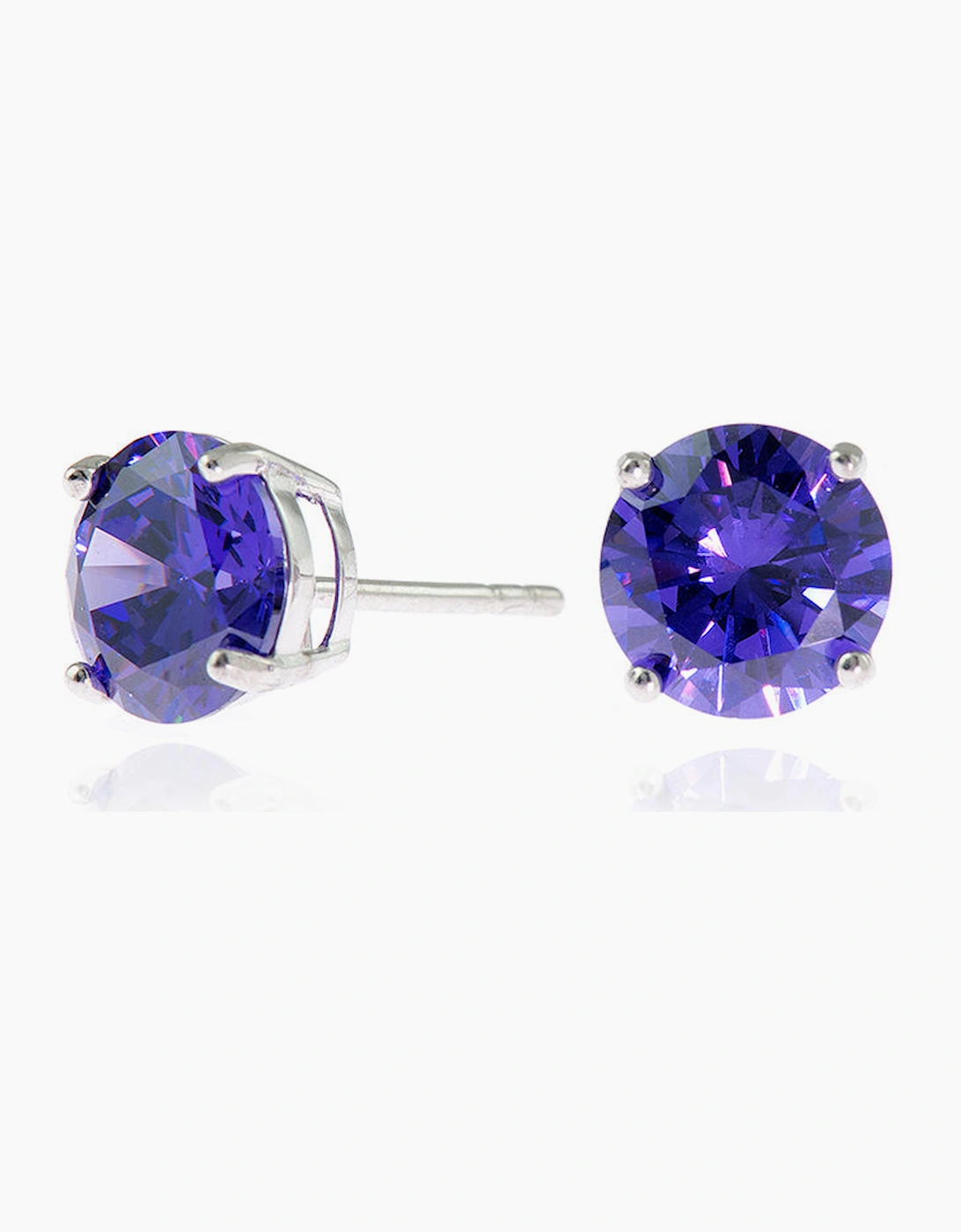 Cachet London Women's Silver/Silver Lana 8Mm Violet Earrings
