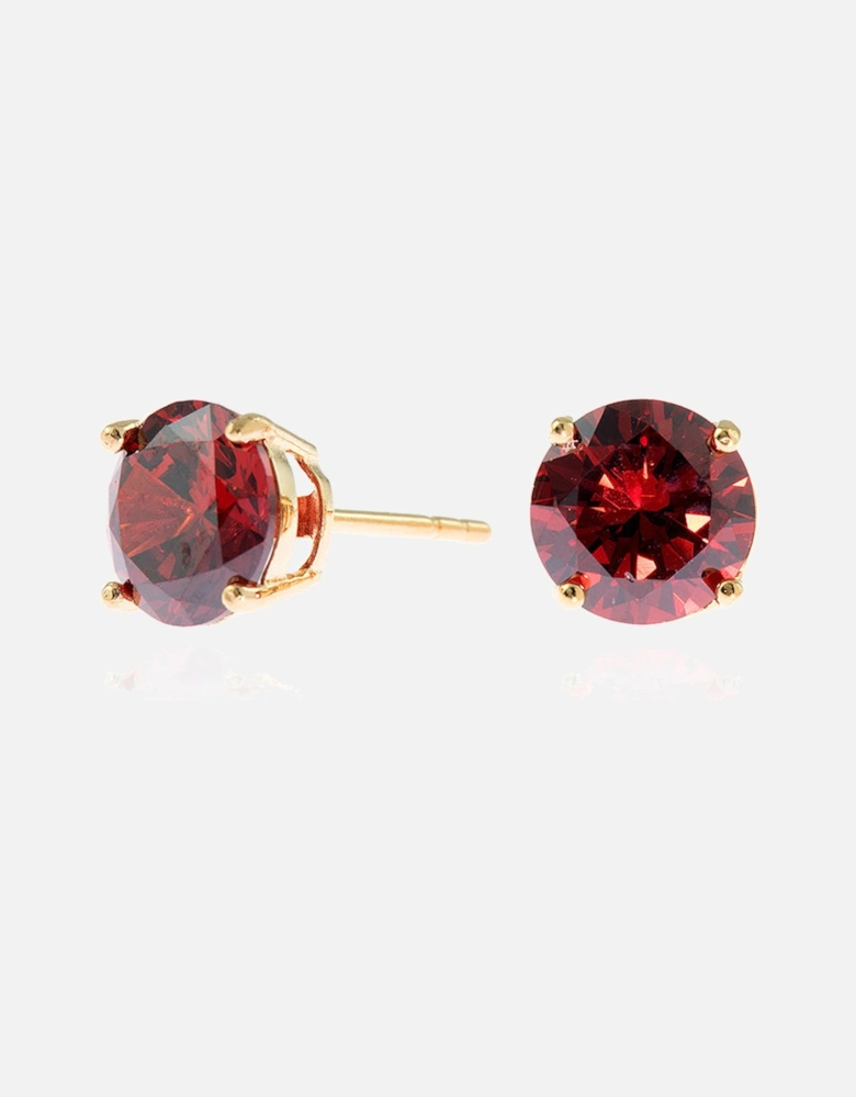 Lana 8mm Sterling Silver Ruby Earrings