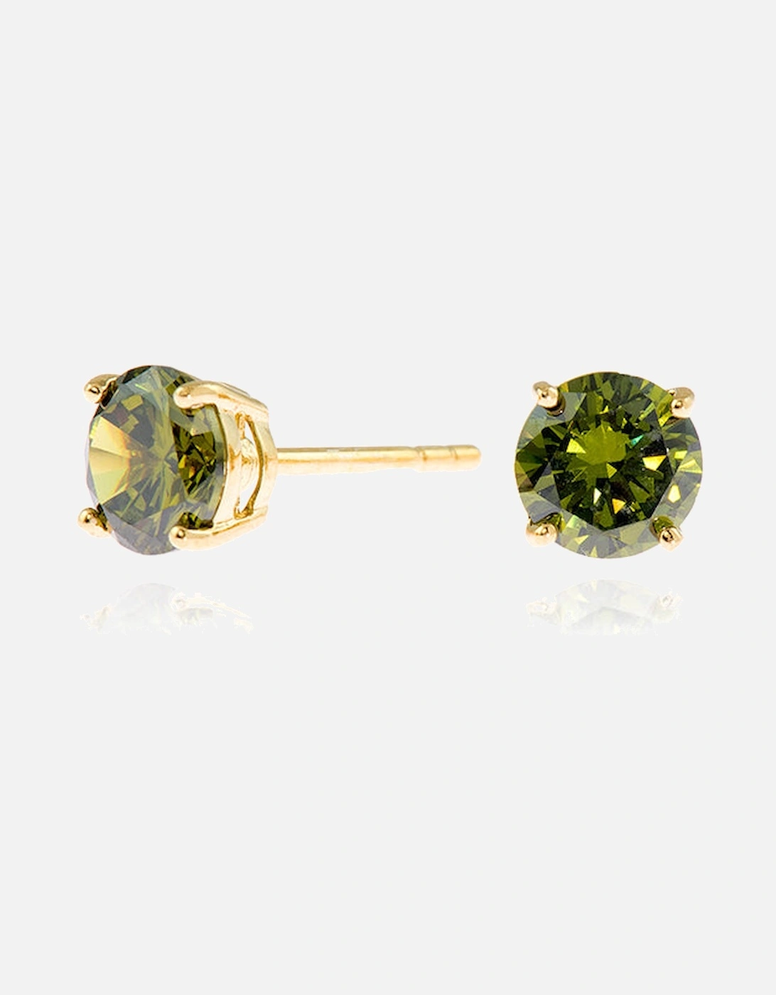 Lana 6mm Sterling Silver Olivine Earrings