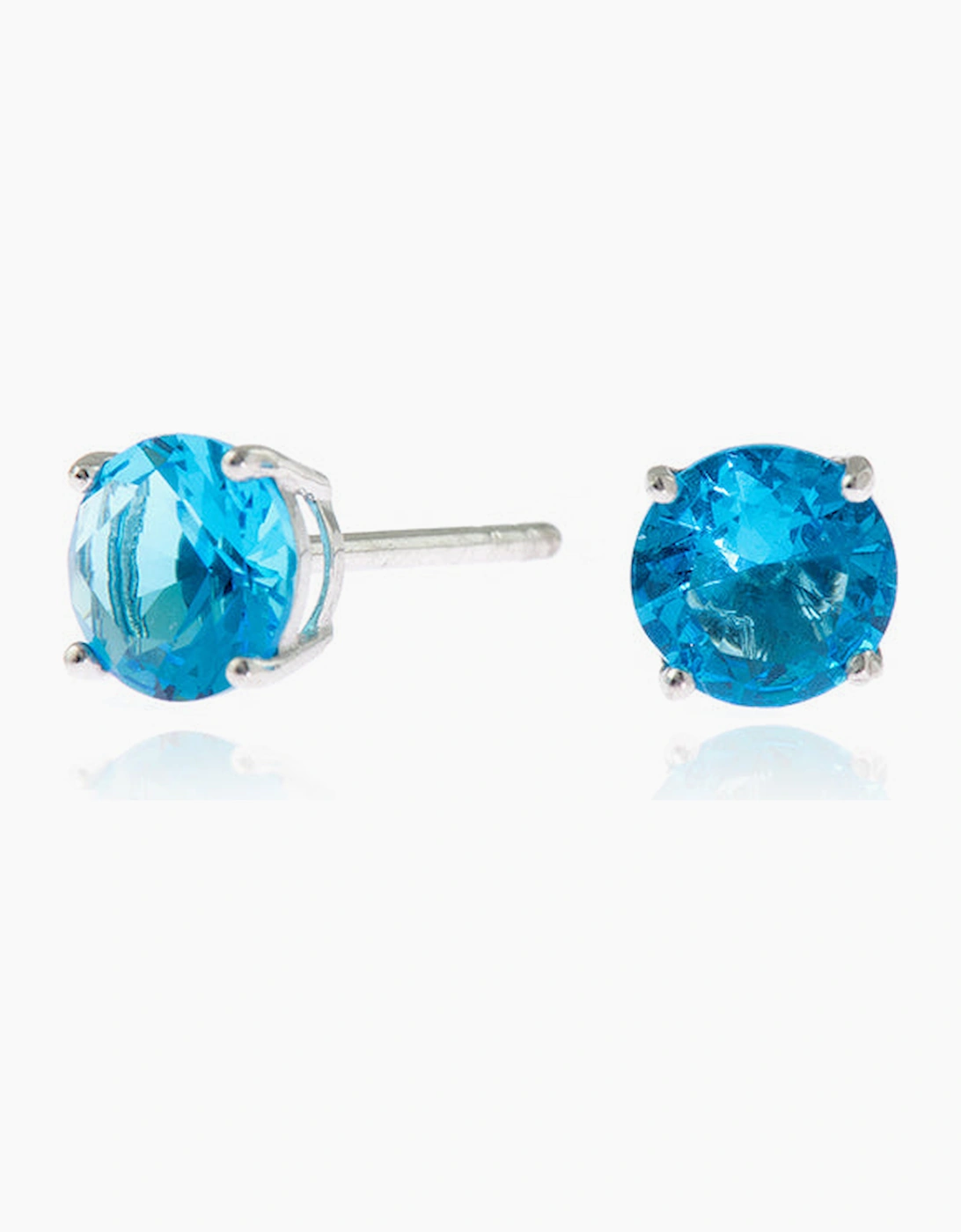 Women's Cachet London Lana 6mm Sapphire Earrings - Silver/Blue/Blue/Silver