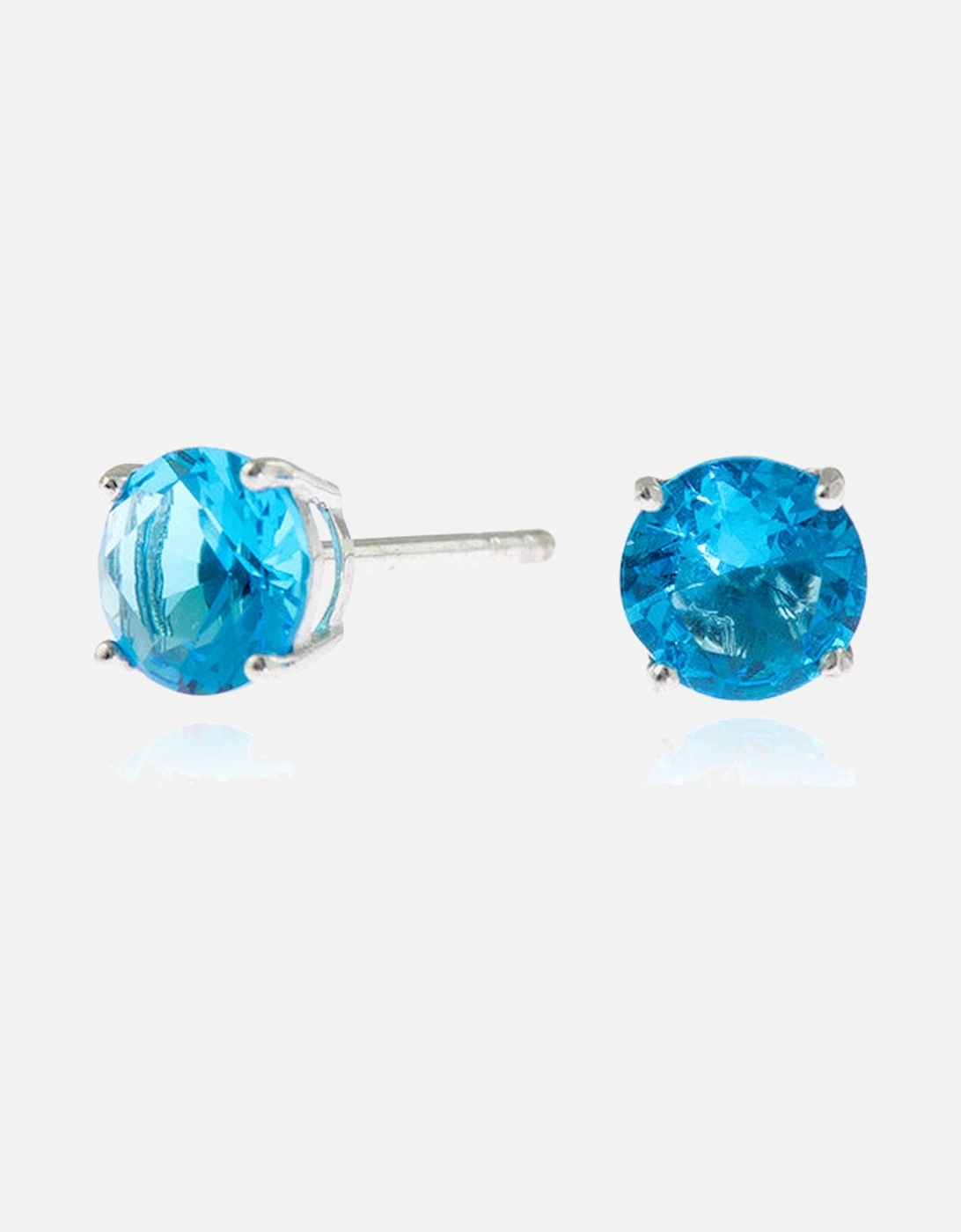 Lana 6mm Sterling Silver Sapphire Earrings