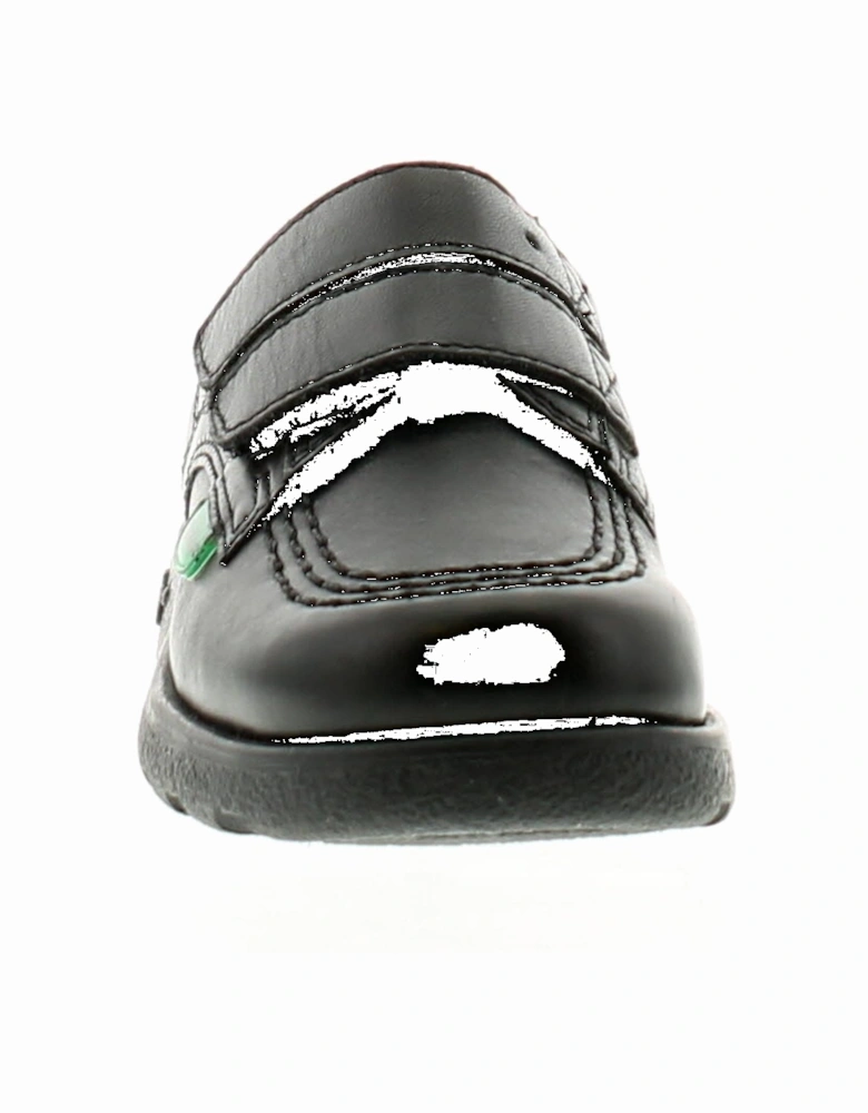 Boys School Shoes Fragma Lo Strap Infants Leather T Fasten black UK Size