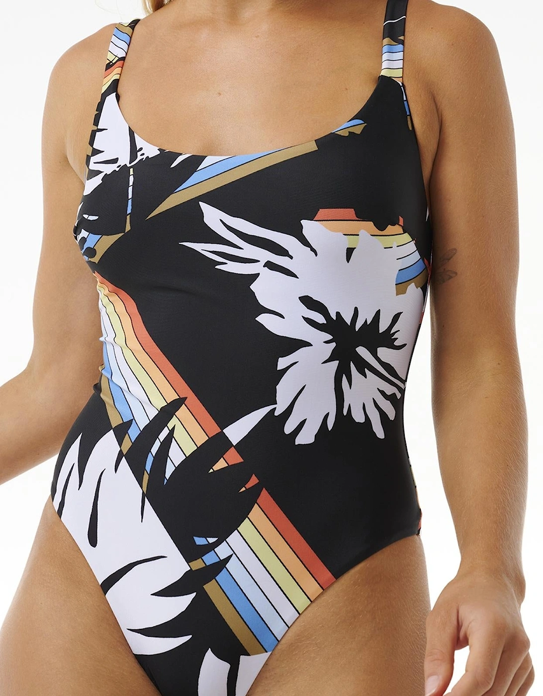 Ripcurl Women's Rip Curl Womens Hoffman Cheeky One Piece Swimming Costume - Multico - Size: 6