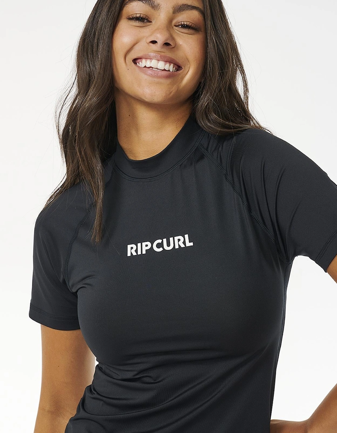 Ripcurl Women's Rip Curl Womens Classic Surf Short Sleeve Rash Vest - Black - Size, 6