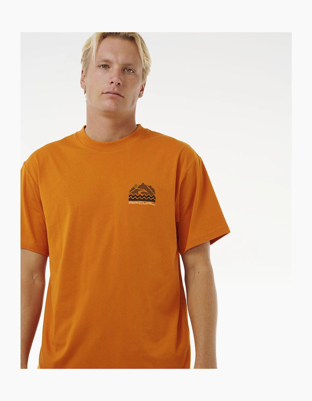 Ripcurl Men's Rip Curl Mens Vaporcool Search Trek Short Sleeve T-Shirt - Orange - Size: 42