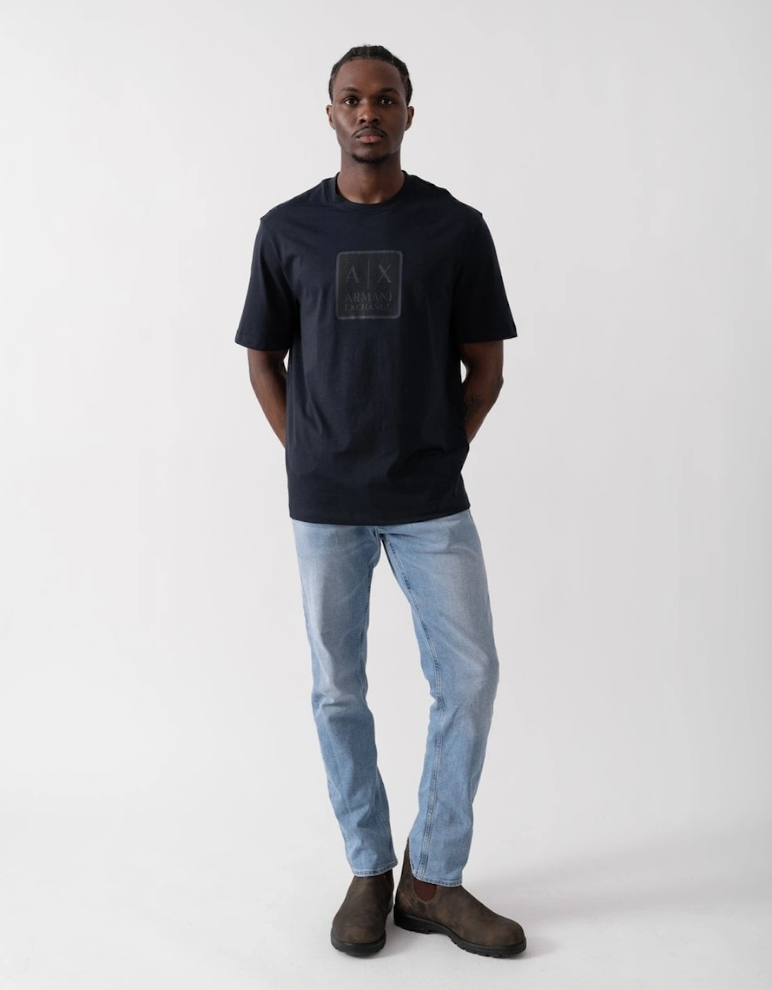 Mens Centre Logo Print T-Shirt