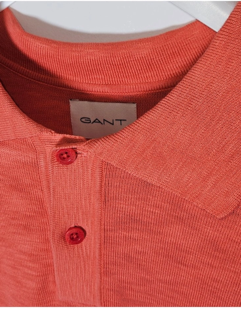 Flamme Short Sleeve Polo Sunset Pink