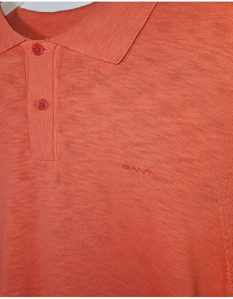 Flamme Short Sleeve Polo Sunset Pink