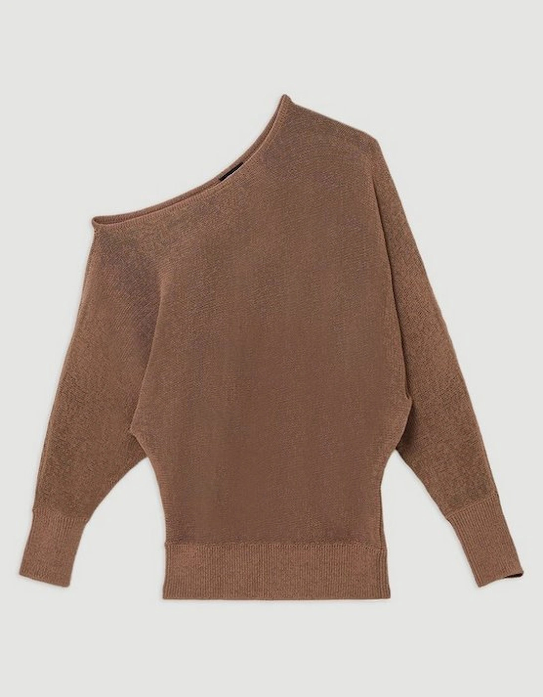 Premium Corded Open Stitch Off The Shoulder Knit Jumper