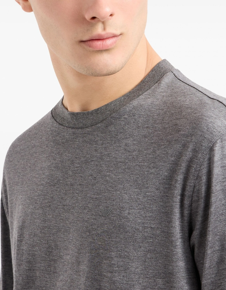 Classic Cotton T-Shirt With Logo Grey