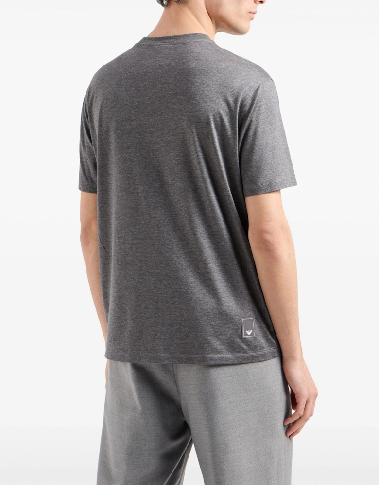 Classic Cotton T-Shirt With Logo Grey