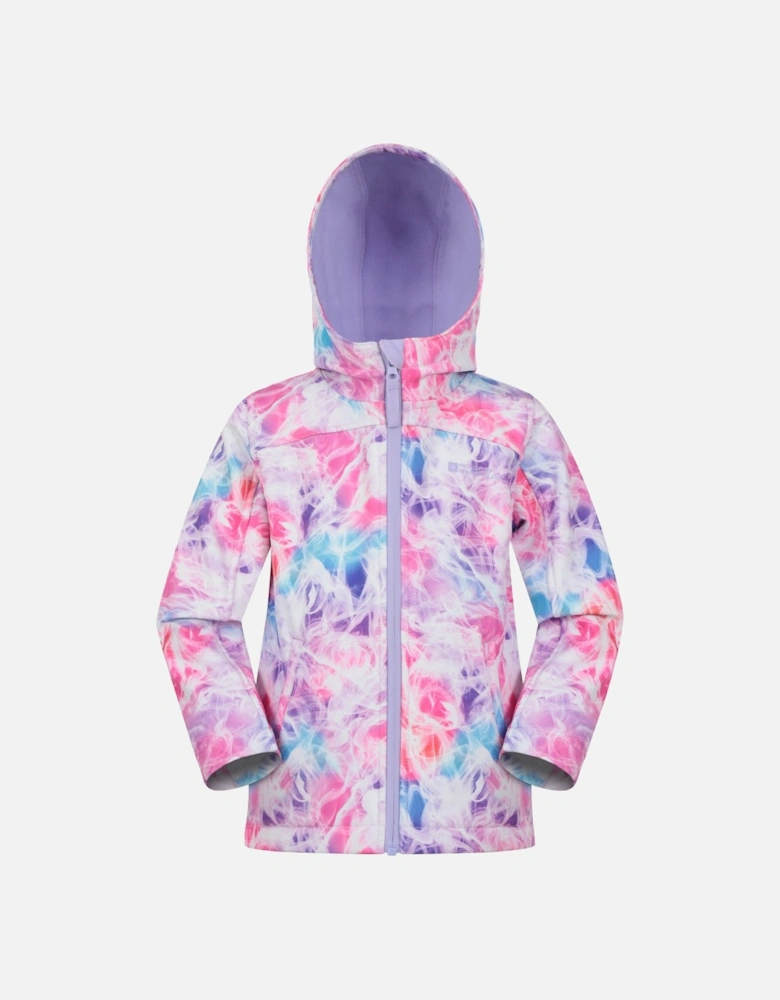 Childrens/Kids Patterned Water Resistant Soft Shell Jacket