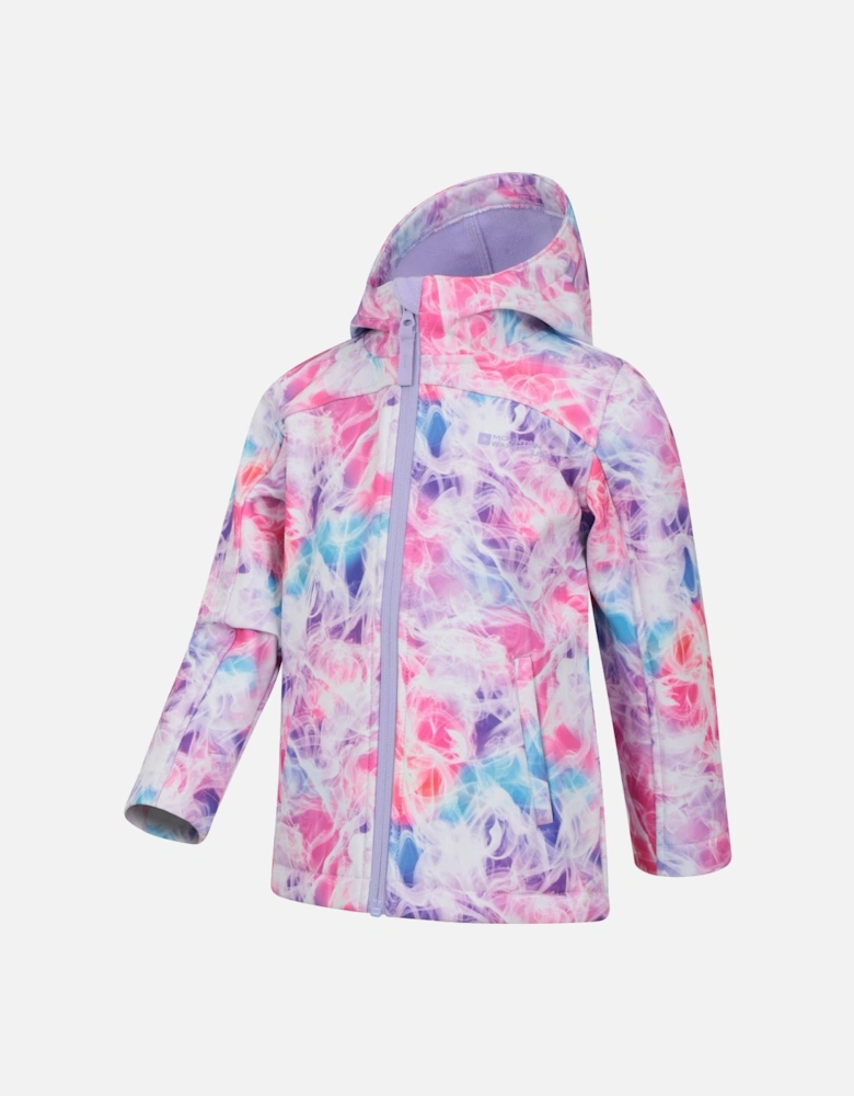 Childrens/Kids Patterned Water Resistant Soft Shell Jacket