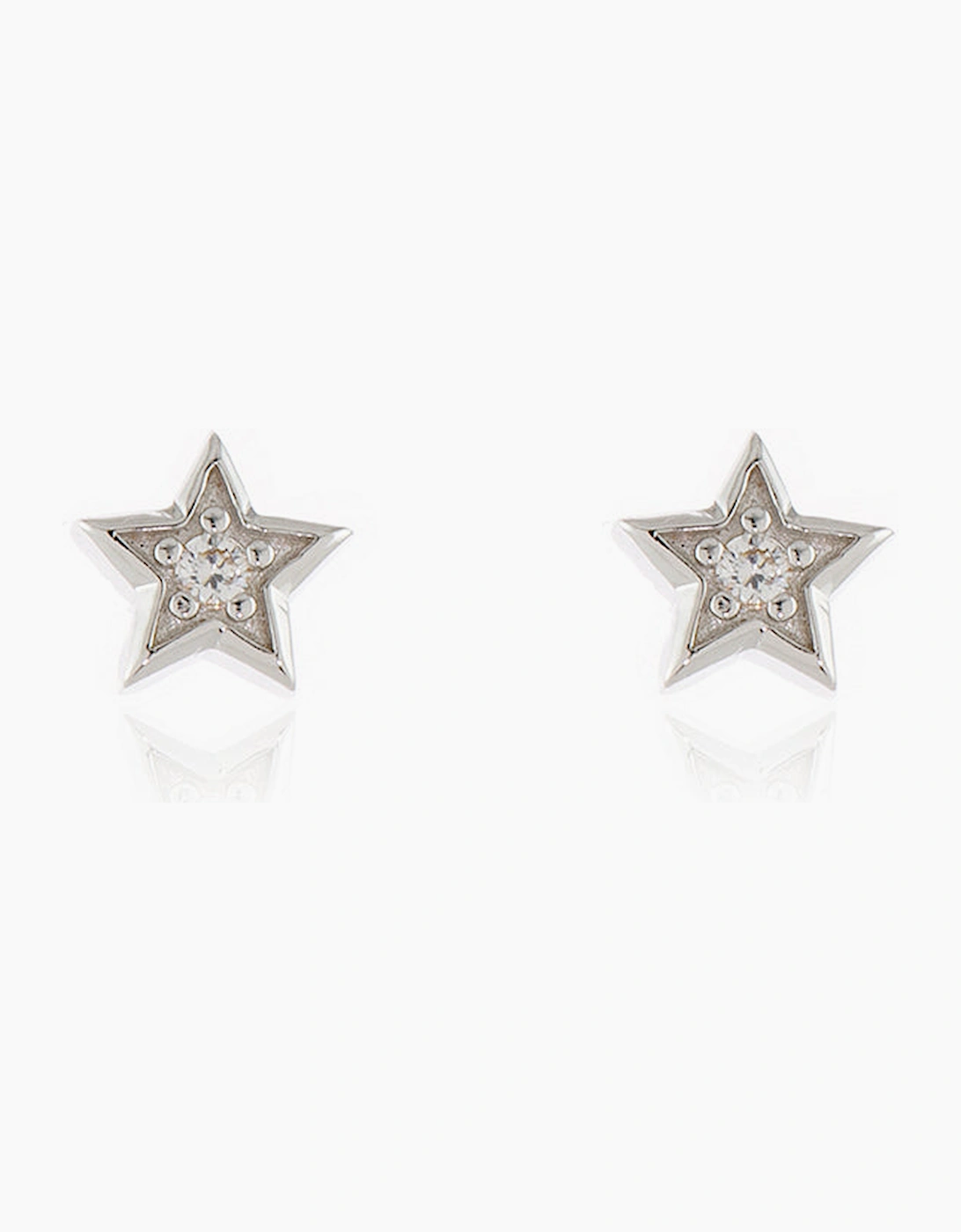 Cachet London Unisex Silver/Silver Luna Star Earrings