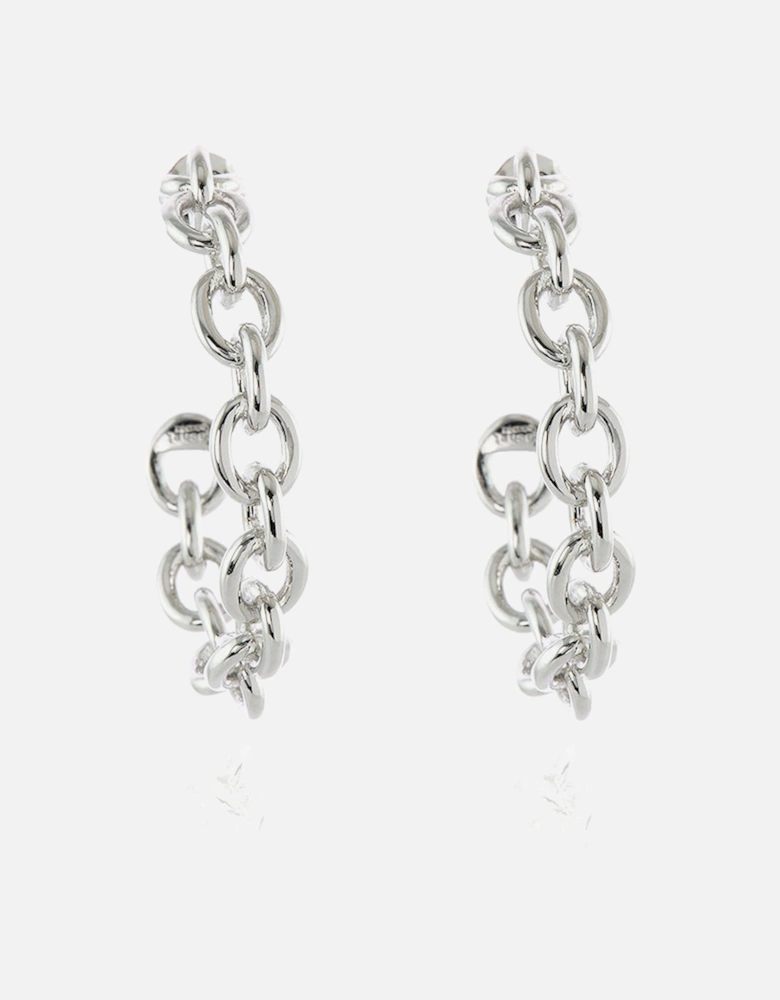 Oleta Silver Hoop Earrings