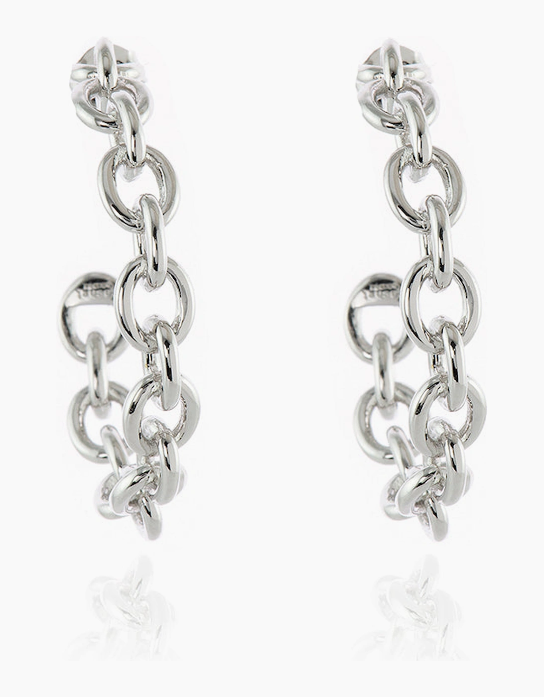 Cachet London Women's Silver/Silver Oleta Hoop Earrings 3Cm