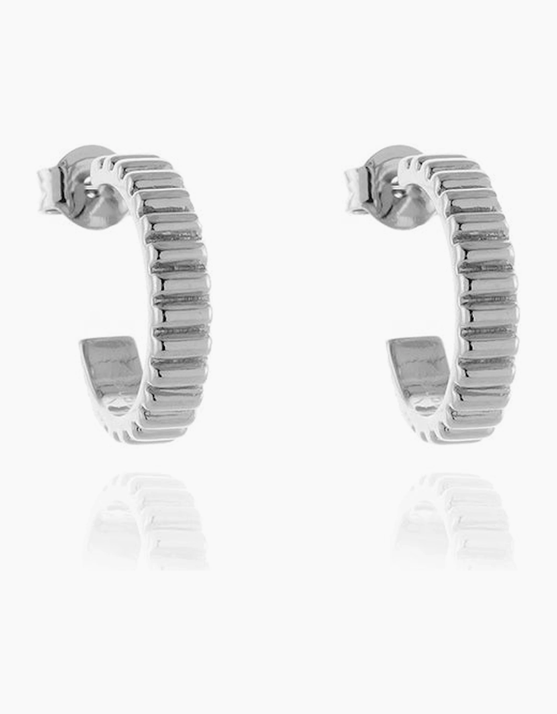 Cachet London Women's Silver/Silver Ricci Hoop Earrings Medium