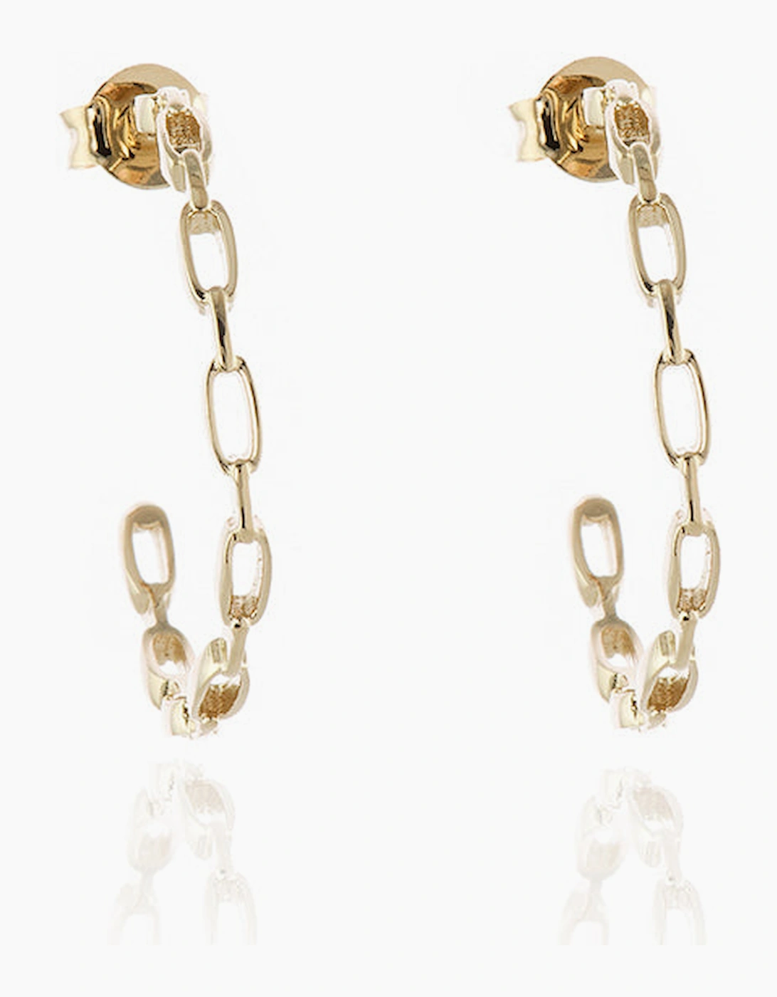Cachet London Women's White Raja Gold Hoop Earrings 2.5Cm