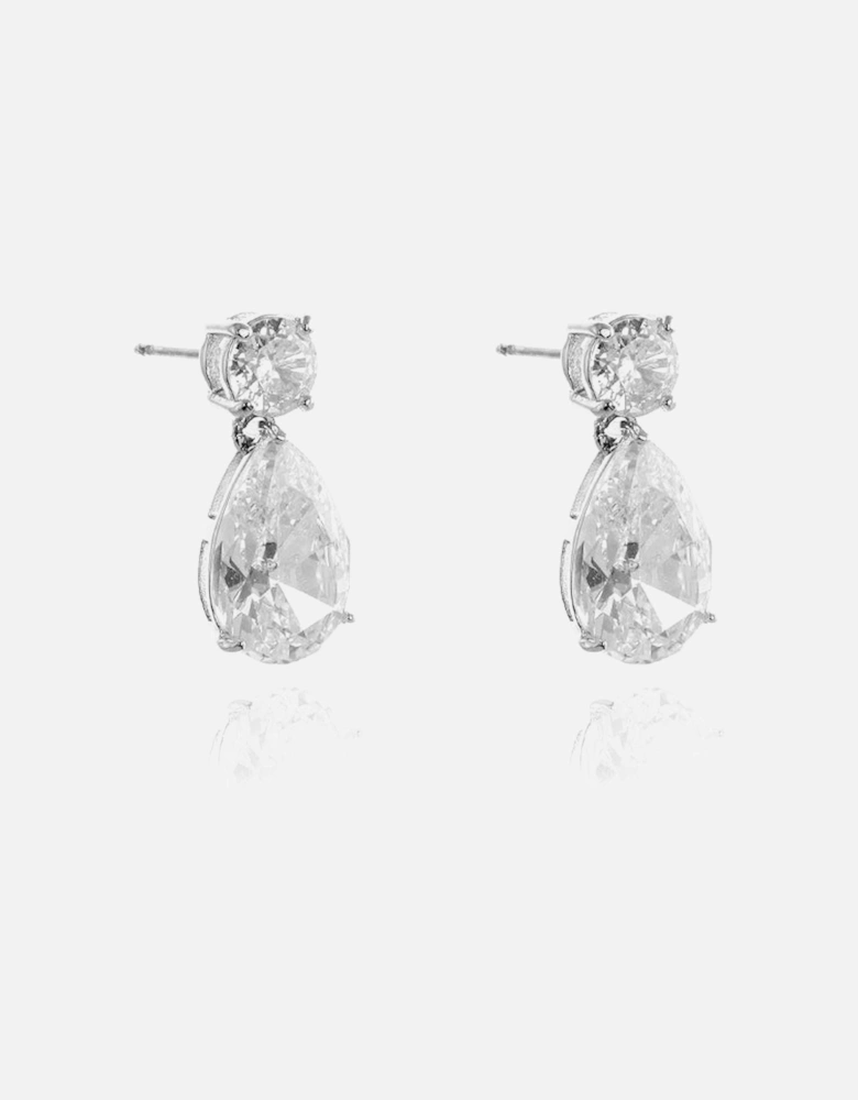 Shade Silver Drop Earrings