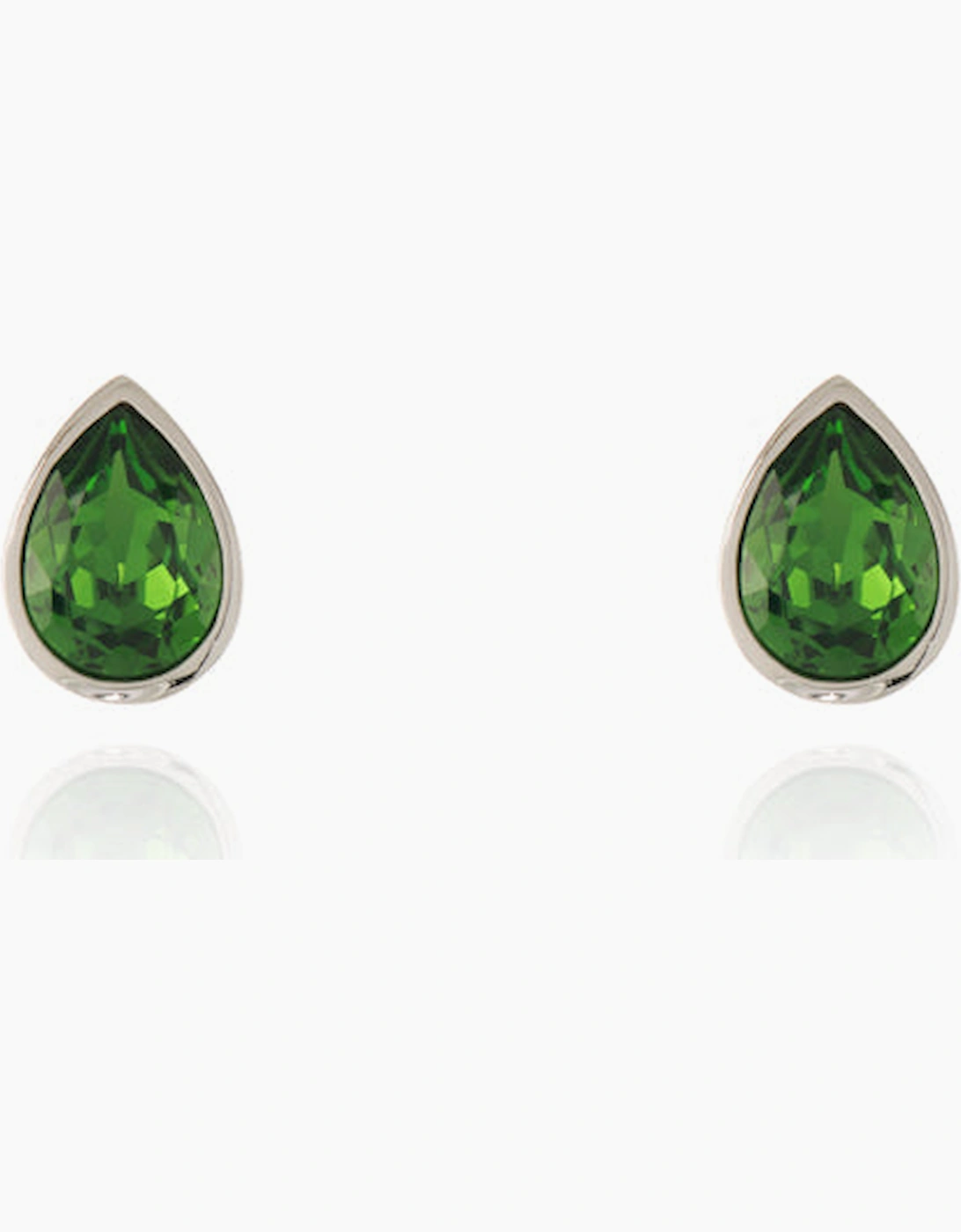 Cachet London Women's Green/Green Ran Silver Fern Earrings