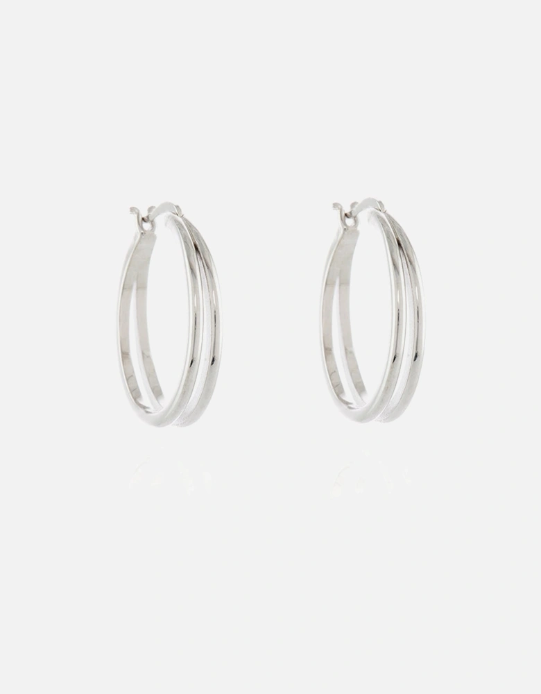 Lana 25mm Silver Hoop Earrings