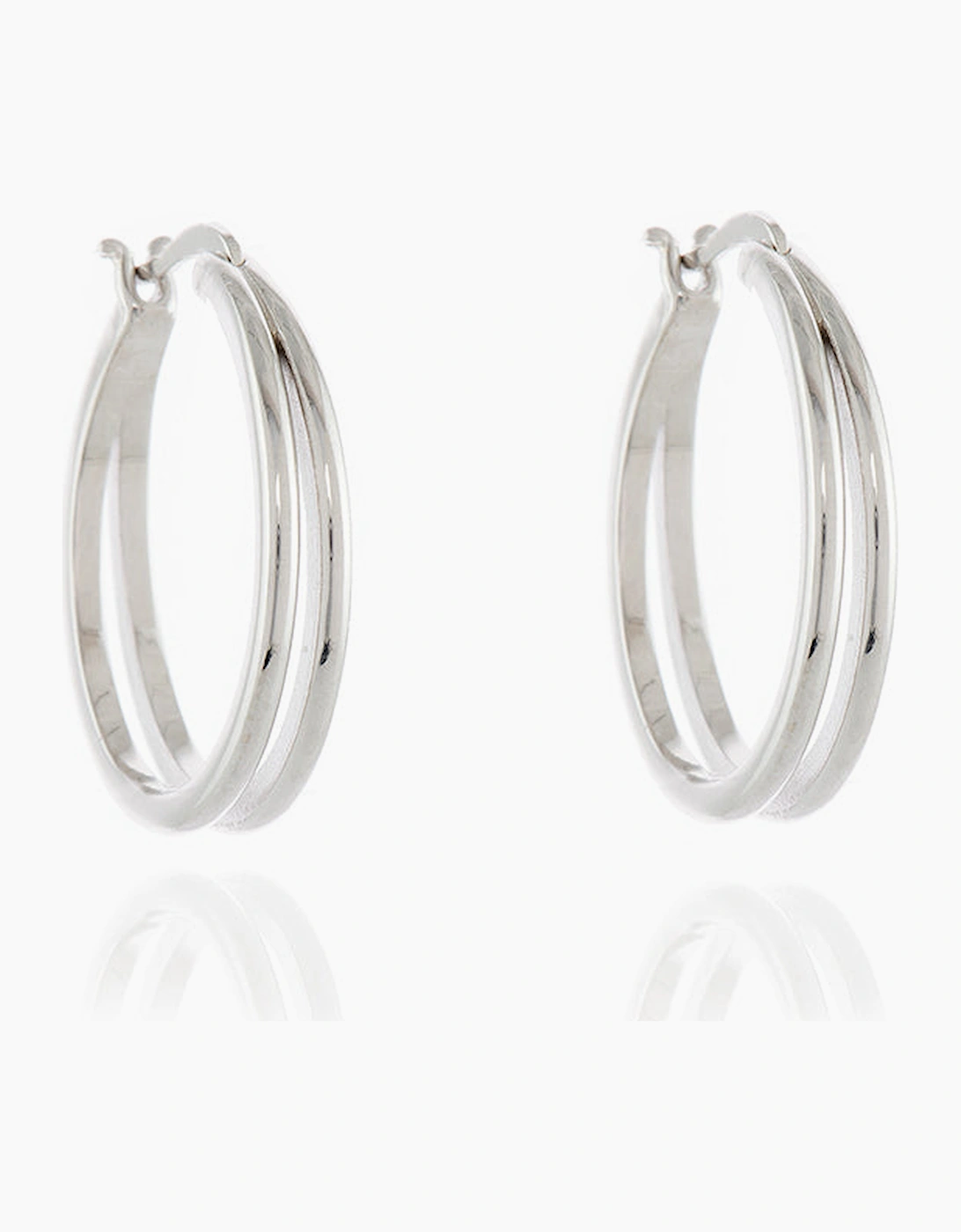 Cachet London Women's Silver/Silver Lana 25Mm Hoop Earrings Medium
