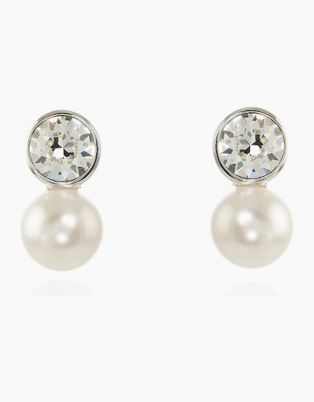 Cachet London Women's White/White Mimi Silver Post Earrings
