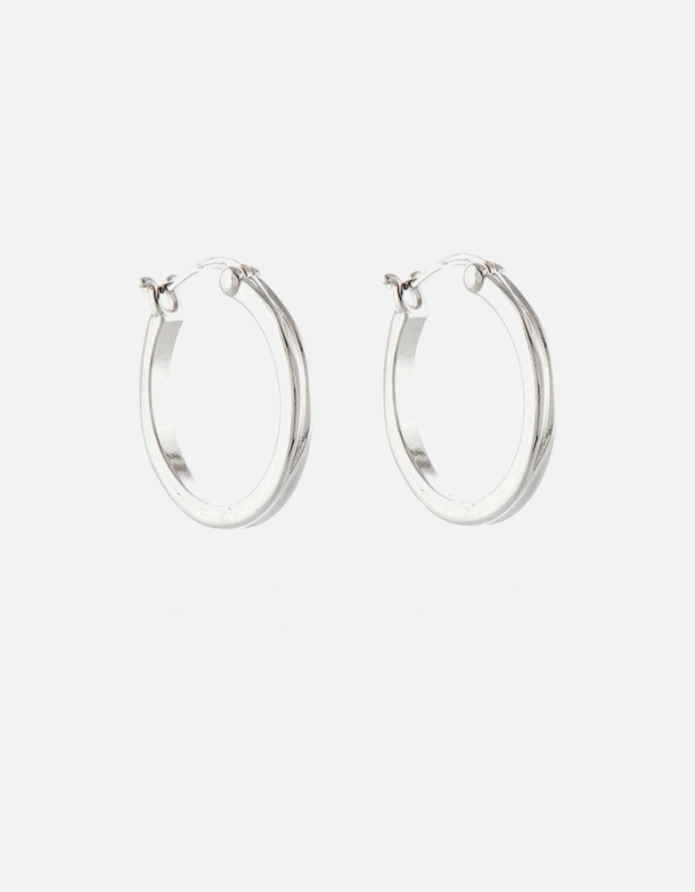 Keely 18mm Silver Earrings