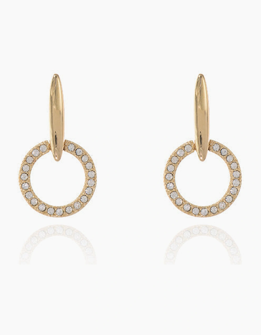 Cachet London Women's White Lara Drop Gold Earrings