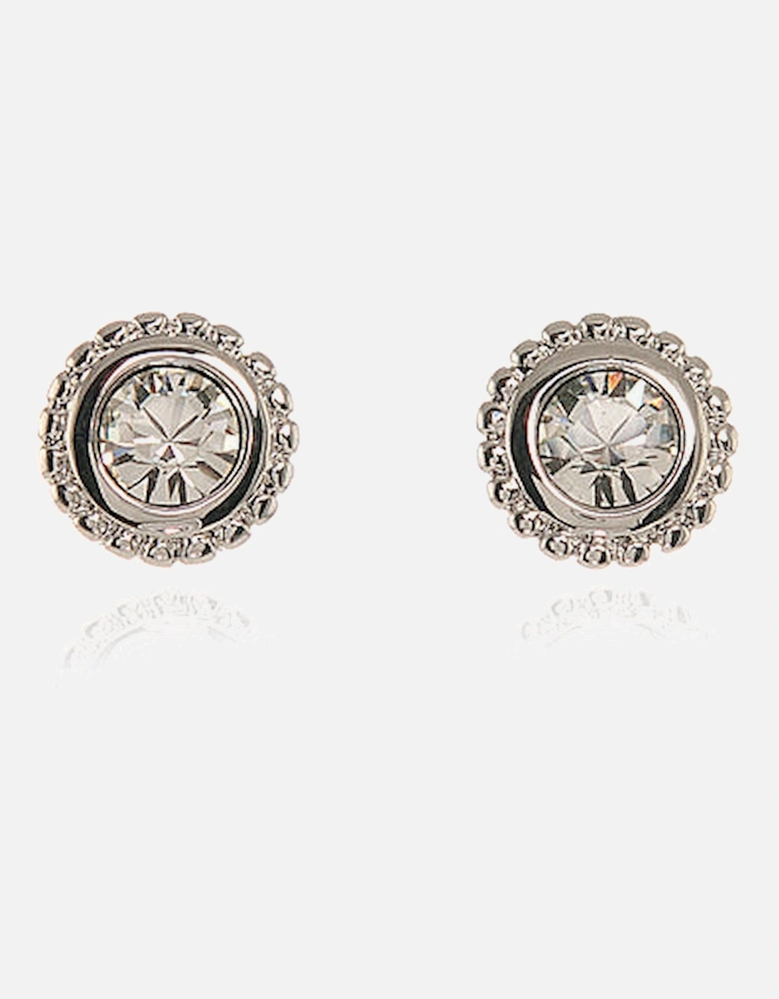 Bree Solitaire Silver Earrings